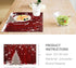 Naanle Winter Holiday Christmas Placemats Set of 4, Christmas Tree with Snowflake Heat-Resistant Washable Table Place