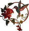 Zoihet Round Metal Bird Wall Art Decor, Hummingbird Silhouette for Garden and Fence