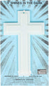 Large Luminous White Cross Plastic Glow in the Dark Wall Plaque, 6 x 10