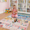 Rug&Play 4x6 Ultra Soft Rainbow Dollhouse Play Rug for Girls Room Washable