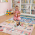 Rug&Play 4x6 Ultra Soft Rainbow Dollhouse Play Rug for Girls Room Washable