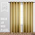 KOUFALL 96 Inches Long Gold Curtains for Dining Room Windows, Sheer Shimmer Retro Art Deco Living Room & Bedroom