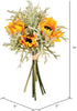 Vickerman Everyday Artificial Yellow Sunflower Bouquet 14" - Premium Faux Floral Decor for Weddings or Arrangements