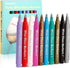 Adanluxe 10PCS Metallic Wine Glass Markers, Food Grade Non-Toxic Window Markers for Glass Washable, Premium Paint Pens