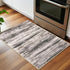 KOZYFLY 2x3 Small Area Rug Rug Entryway Rugs Modern Abstract, Washable Kitchen Rug Non-Slip Soft Rug, Black Brown