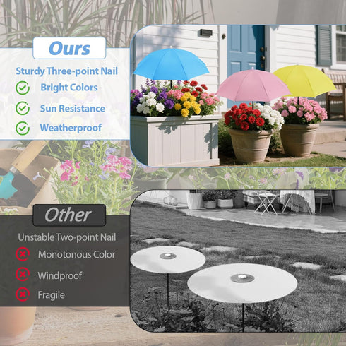 YOSN 19.6''-35.4'' Plant Umbrellas for Outdoor Plants, Plant Shades for Outdoor Plants Adjustable Height