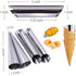 Stainless Steel Cream Horn Molds, 21 Pcs Cannoli Form Tubes and Croissant Baking Molds with Cleaning Brush