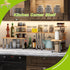 BMOSU Kitchen Corner Shelf Organizer, Adjustable 3 Tier Rack with Hooks for Kitchen Bathroom Counter Storage