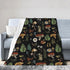 320gsm Cozy (80"x60") Mushrooms Throw Blanket, Fluffy Soft Warm Plush Lightweight Decorative Blanket Gifts for Women