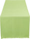 DII Everyday Collection Fringed Solid Table Runner, 14x72, Green