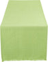 DII Everyday Collection Fringed Solid Table Runner, 14x72, Green