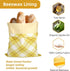 2 Pack Beeswax Bread Bags for Homemade Bread,Reusable Beeswax Bags for Sourdough,Cotton Linen Food Storage Bag to Keep