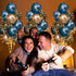 Cicicooie 2 Set Balloon Stand Kit for Floor with String Light Rolay Blue Centerpieces Balloon Holder Decoration