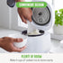 GreenLife PFAS-Free 4-Cup Rice Cooker, Healthy Ceramic Nonstick, Easy to Use Automatic Presets, White