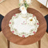 2 Pack 20 Inch Wolkemer Small Round Doily Embroidered Place Mat Lace Table Topper Vintage Beige End Table Cover