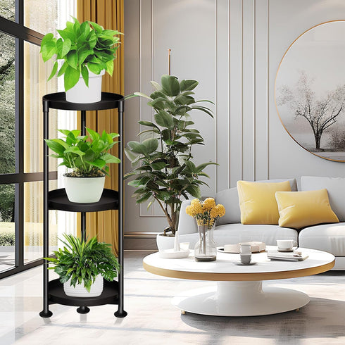 3 34'' SYQ Tier Plant Stand Indoor Outdoor - Extra-Tall Metal Plant Stands for Potted Plants Multiple Tiered Plant