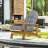 44x19x4in Adirondack Chair Cushion,Outdoor Waterproof Rocking Chair Cushion Gray Non-Slip High Back Patio Chair