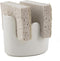 scarlettwares Dual Double Sponge Holder for Kitchen Sink Ceramic White Rustic Farmhouse