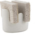 scarlettwares Dual Double Sponge Holder for Kitchen Sink Ceramic White Rustic Farmhouse