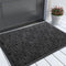 Yimobra Outdoor Indoor Welcome Mat, Heavy Entry Front Door Mat, Stain & Fade Resistant, 29.5 x 17, Black