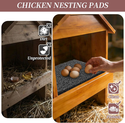 6 Pack 12 12 Nesting Pads for Chicken Coop x Chicken Nesting Pads Washable Plastic Nesting Box Pads Chicken Coop