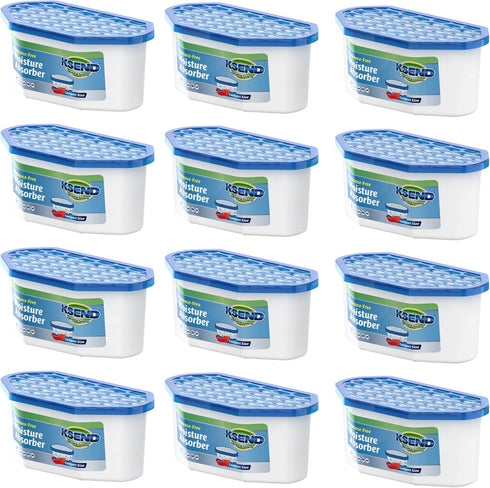 Moisture Absorbers, 12 Pack - Compact Dehumidifier for Closet, Odor Eliminator, 6.4oz (300ml)