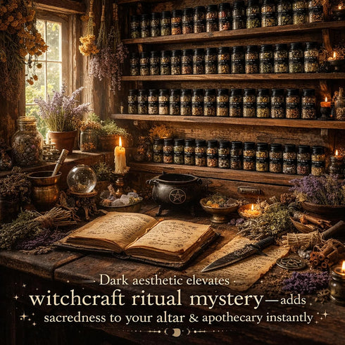45PCS Herbs for Witchcraft - Wiccan Supplies and Tools - Witchcraft Supplies Dried Flowers Kit for Witch Beginner