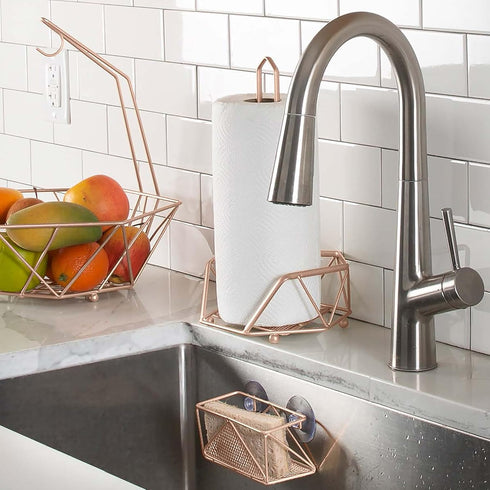 Countertop 1 Kitchen Details Geode Paper Towel Holder | | Free Standing | Holds Large Roll | Rust Resistant |