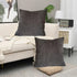 2 pcs Pack Throw Pillow Covers Corduroy Solid Soft Chestnut Brown 18x18 Inch Decorative Pillow Cases