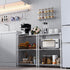 MZG Wire Storage Shelving, 3-Tier Utility Shelving Unit, Steel Organizer Rack for Home, Kitchen, Office, White