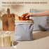 2-Pack 17x12.6in, BRONYPRO Reusable Beeswax and Cotton Bread Bags with Zipper, Waxed Bread Bags for Homemade Bread