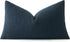 Pack 1 Decor,12x20 Inch MIULEE Textured Boucle Throw Pillow Cover Navy Blue Accent Solid Lumbar Pillow Case Decorative