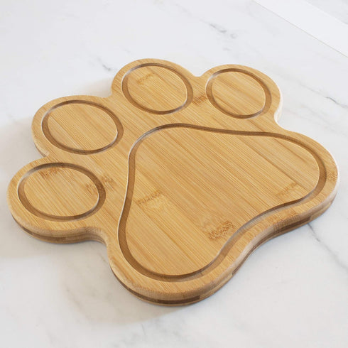 Totally Bamboo Paw Shaped Bamboo Wood Cutting Board, Great Gift for Dog and Cat Lovers