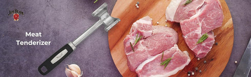 Jim Beam Heavy Duty Meat Tenderizer, Soft Grip Handle, Medium