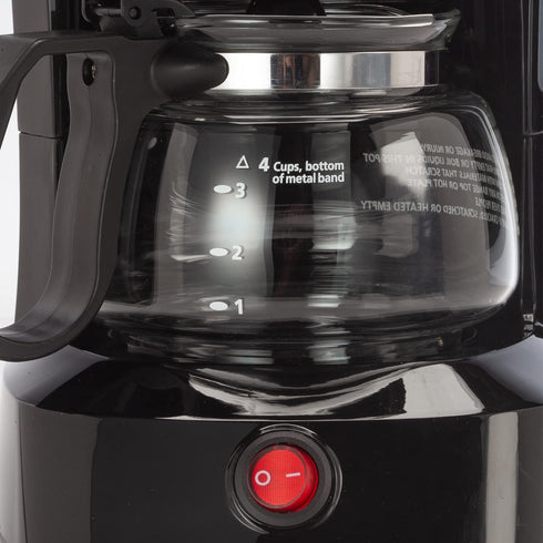 Dominion 4-Cup Coffeemaker, Compact Coffee Pot Brewer Machine with On/Off LED Indicator Light, Auto Pause Feature