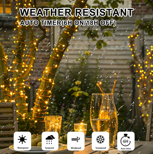 8 2 Packs 5m 50Led Fairy Lights Battery Operated (Included), Modes & Auto Timer, Warm White Mini Twinkle Silver Wire