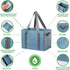 VENO 2 Pack 8 Gallon Reusable Grocery Bags, Extra Large Shopping Bags for groceries, Utility Tote with Handles and Hard