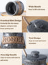 12oz Honey Jar, Honey Pot, Honey Dispenser Grey Ceramic Honey Jar with Wood Dipper & Lid Multi-Use for Fruit Syrup/Jam