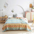MEJU Summer 100% 2 80 90 Boho Bunny Rabbit Green Muslin Lightweight Strawberry Blanket Throw for Bed Sofa Couch, Cotton