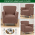 1-Piece CRFATOP Stretch Mid Century Modern Armchair Slipcover Jacquard Accent Chair Covers with Arms Soft Waterproof