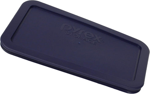 Pyrex 7214-PC 4.8 Cup Dark Blue Rectangle Plastic Food Storage Lid - 6 Pack, Made in the USA