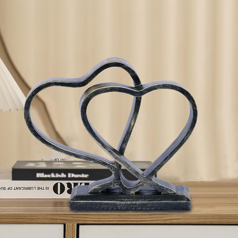 PUHOZN Heart Sculpture for Living Room Decor Heart Decoration Gift for Her and Him Love Wedding Anniversary Couples