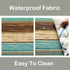 72 Inches 13x72 Inches Farmhouse Table Runner, Long, Blue Brown Teal Green, Grateful Thankful Wood Rustic Retro