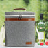 3 Bottle Insulated Wine Tote Carrier Bag - Portable Travel Padded Wine Cooler with Corkscrew Opener