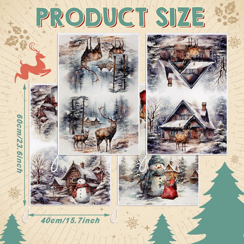 6 16 24 Inches Bencailor Pcs Winter Kitchen Towels x Decorative Snowman Truck Tea Dish Dishcloths Winter Holiday Drying