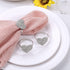 LogHog Valentine's Day Napkin Rings Set of 6 - Handmade Heart-Shaped Napkin Rings for Wedding, Valentine's, Birthday