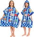 OLAOLA Printed Car Hooded Kids Beach Towels for 3-12 Years Boys Girls,