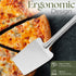 Alpine Cuisine Stainless Steel Solid Turner 13-Inches, Comfortable Handle, Heat Resistant Kitchen Spatula, Dishwasher