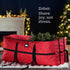 Zober Christmas Tree Storage Bag 7.5 Ft - Durable Red Bag for Artificial Disassembled Christmas Tree with Zipper
