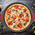 Round Pizza Pan with Holes, Non-Stick Carbon Steel Pizza Tray for Oven Cooking, Baking, Grilling, Dishwasher Safe